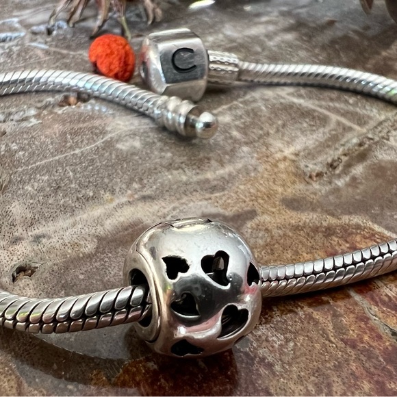 NEW Authentic Chamilia- Treasure Bead I Love You Charm hearts cutouts Silver 925 - Picture 3 of 8